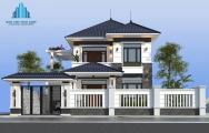 Mẫu nhà 2 tầng mái ngói đẹp năm 2024