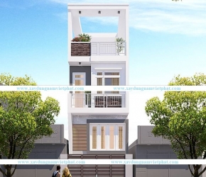 Xây nhà trọn gói 1 trệt, 1 lửng, 1 lầu với 700 triệu