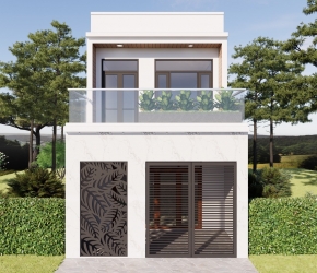 Nhà phố 2 tầng cho đôi vợ chồng trẻ tại Hóc môn