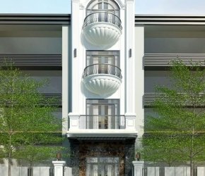 Mẫu nhà phố 4 tầng thiết kế mặt tiền tân cổ điển, chi phí xây dựng trọn gói 2,05 tỷ đồng