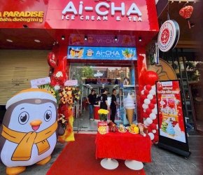 Dự án thi công chuỗi cửa hàng Trà sữa AI - CHA