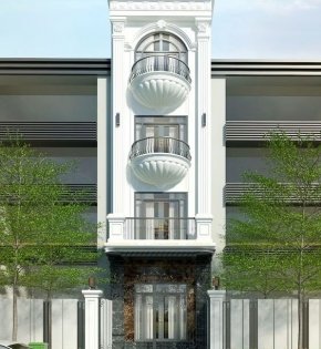 Mẫu nhà phố 4 tầng thiết kế mặt tiền tân cổ điển, chi phí xây dựng trọn gói 2,05 tỷ đồng