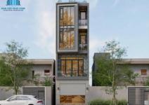 Mẫu Nhà phố 4 tầng nở hậu