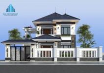 Mẫu nhà 2 tầng mái ngói đẹp năm 2024
