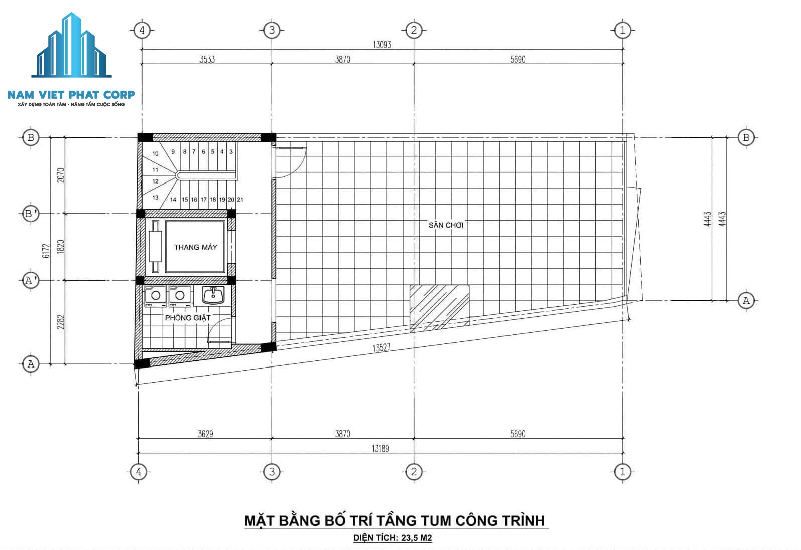 nhà phố 4 tầng