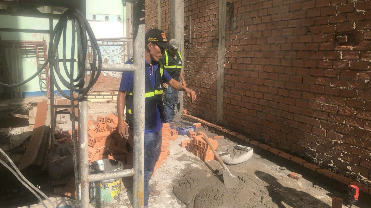 thi công xây tường