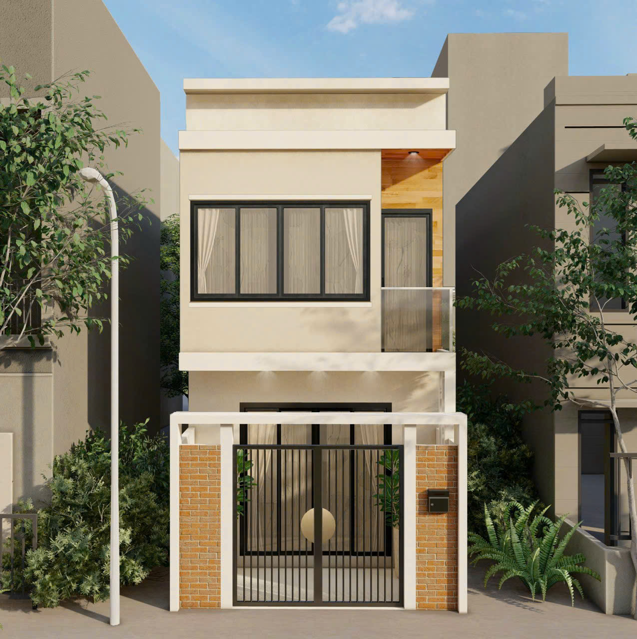 phối cảnh mặt tiền công trình